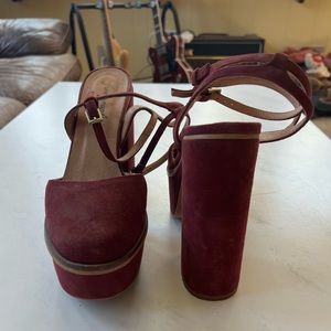 Free People Suede Platform Heels